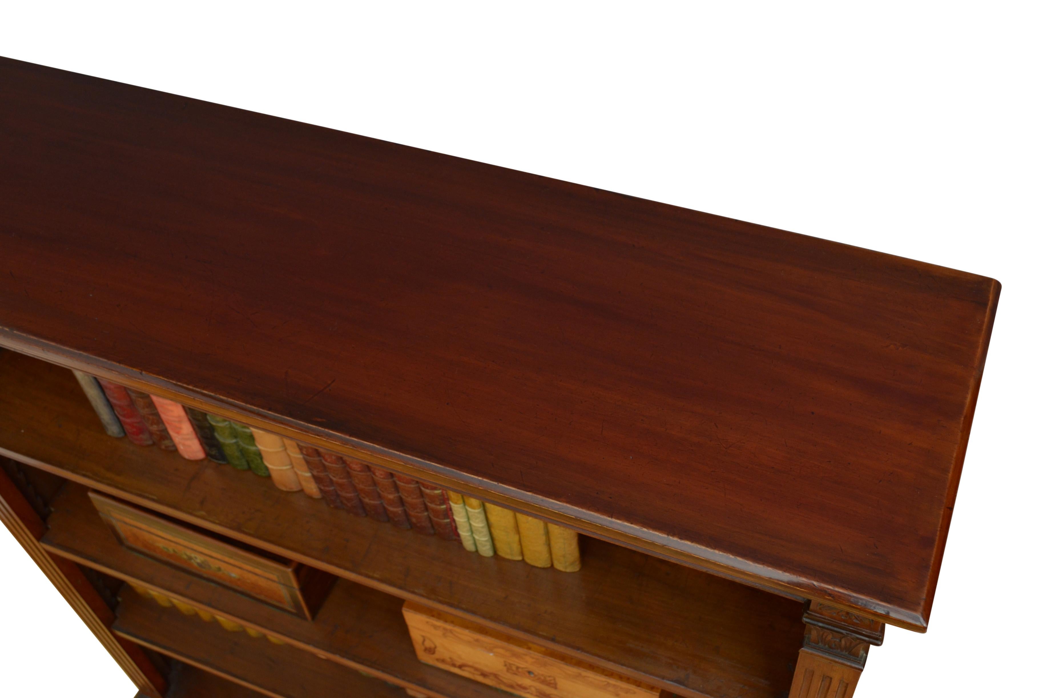 Victorian Mahogany Open Bookcase 1