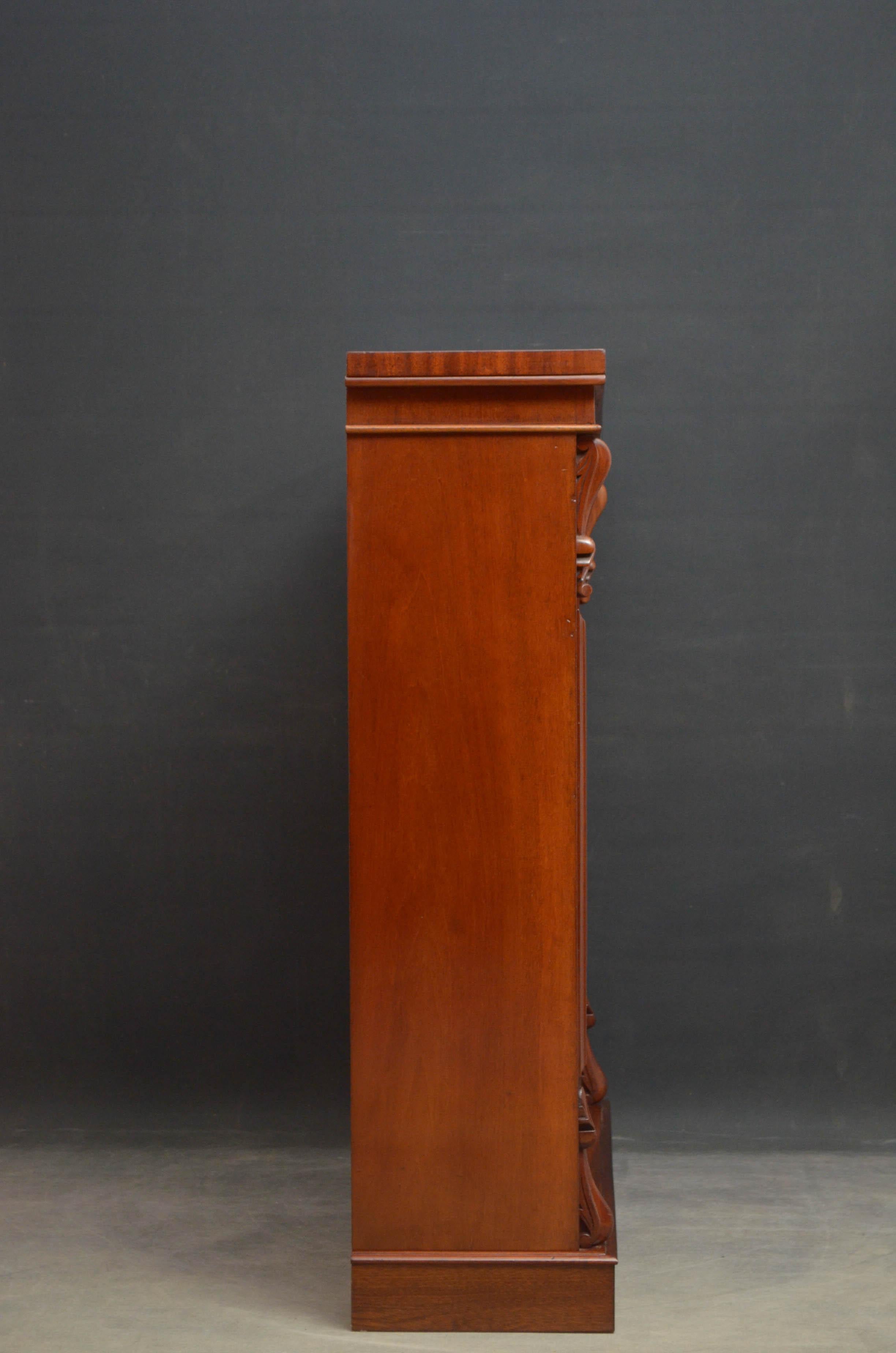 Victorian Mahogany Open Bookcase 4