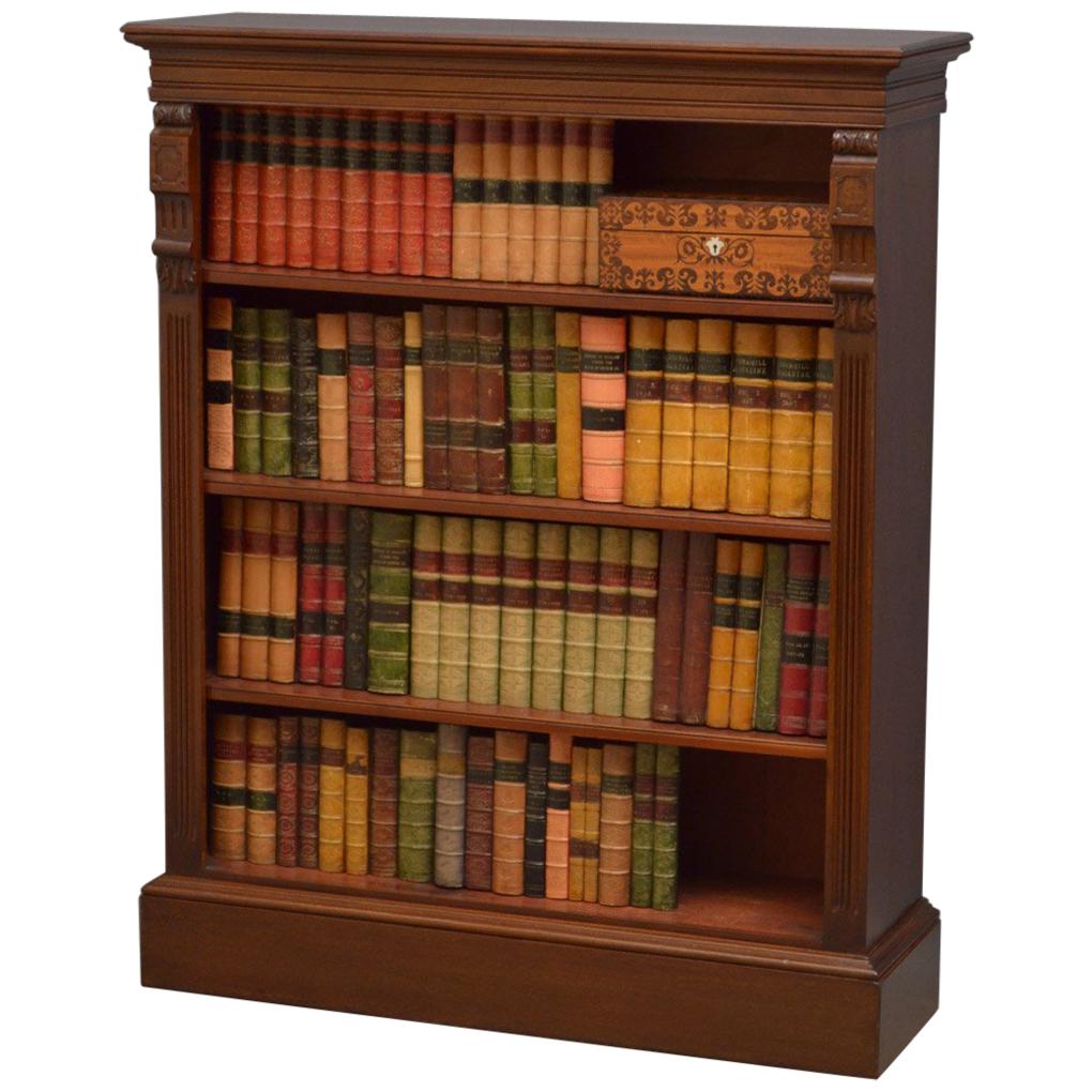 Victorian Mahogany Open Bookcase at 1stDibs