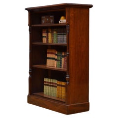 Librería victoriana abierta de caoba
