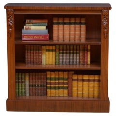 Victorian Mahogany Open Bookcase of Narrow Proportions