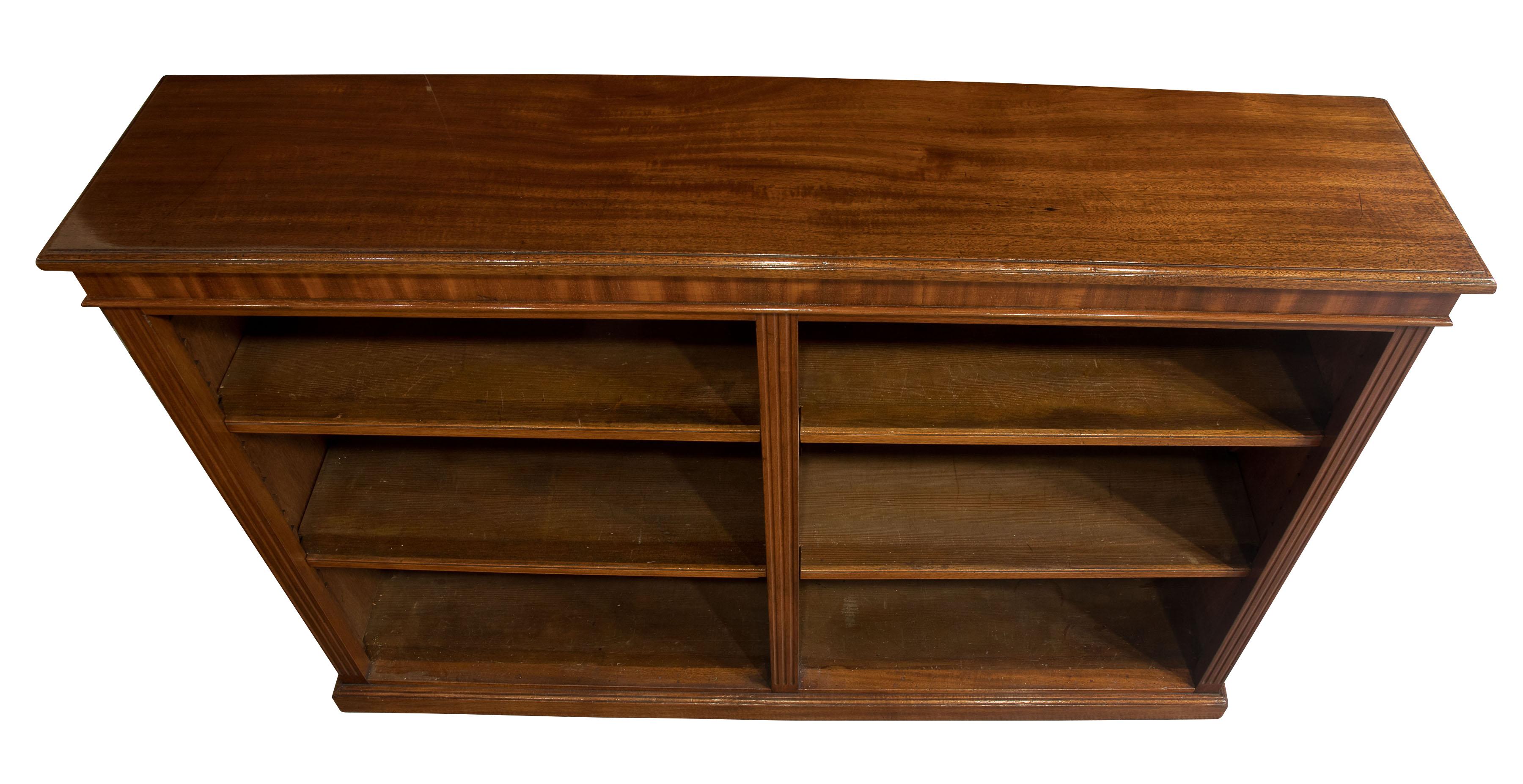 Victorian Mahogany Open Bookcase with Adjustable Shelves, circa 1890 In Good Condition In Salisbury, GB