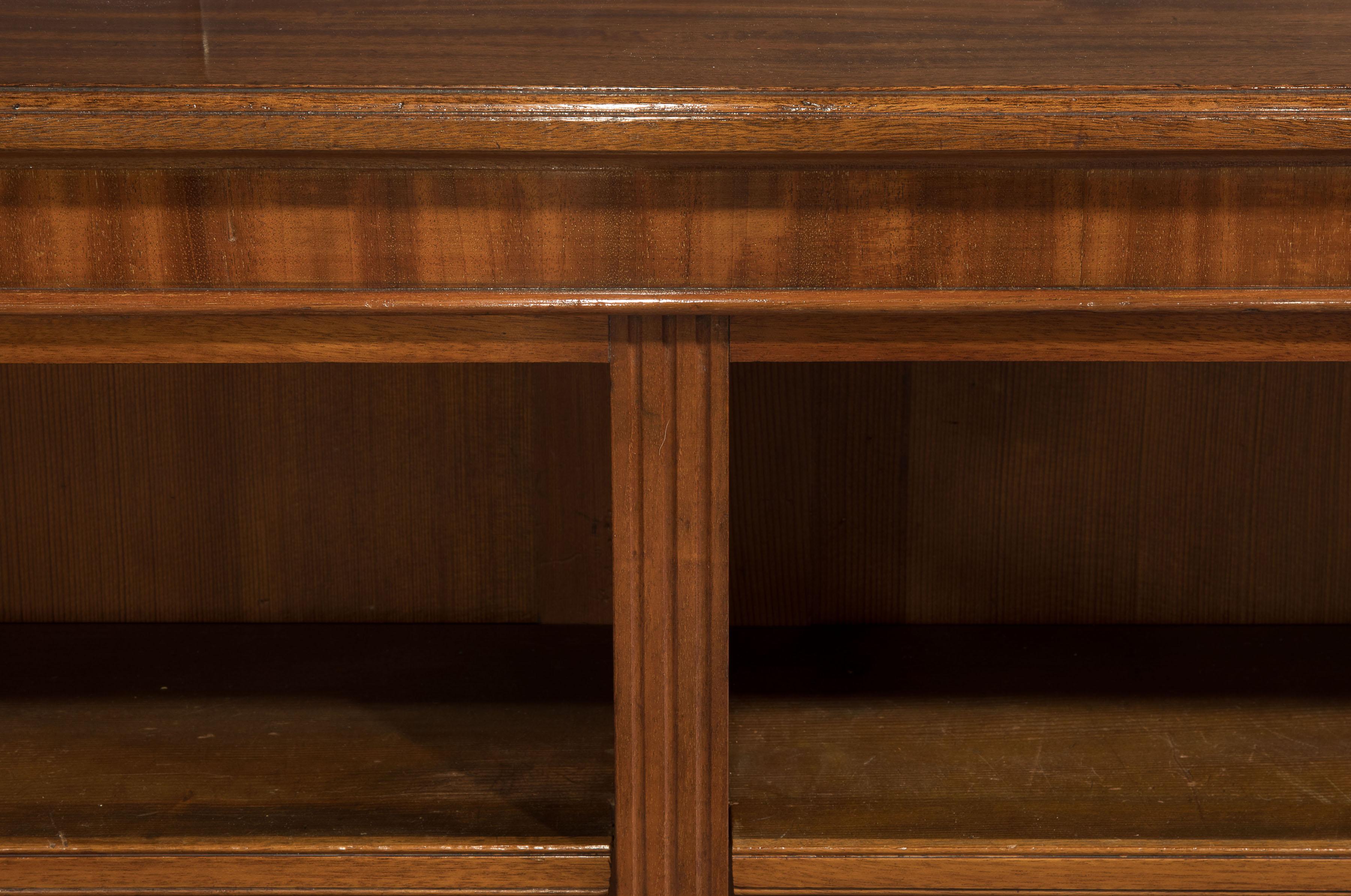 Late 19th Century Victorian Mahogany Open Bookcase with Adjustable Shelves, circa 1890