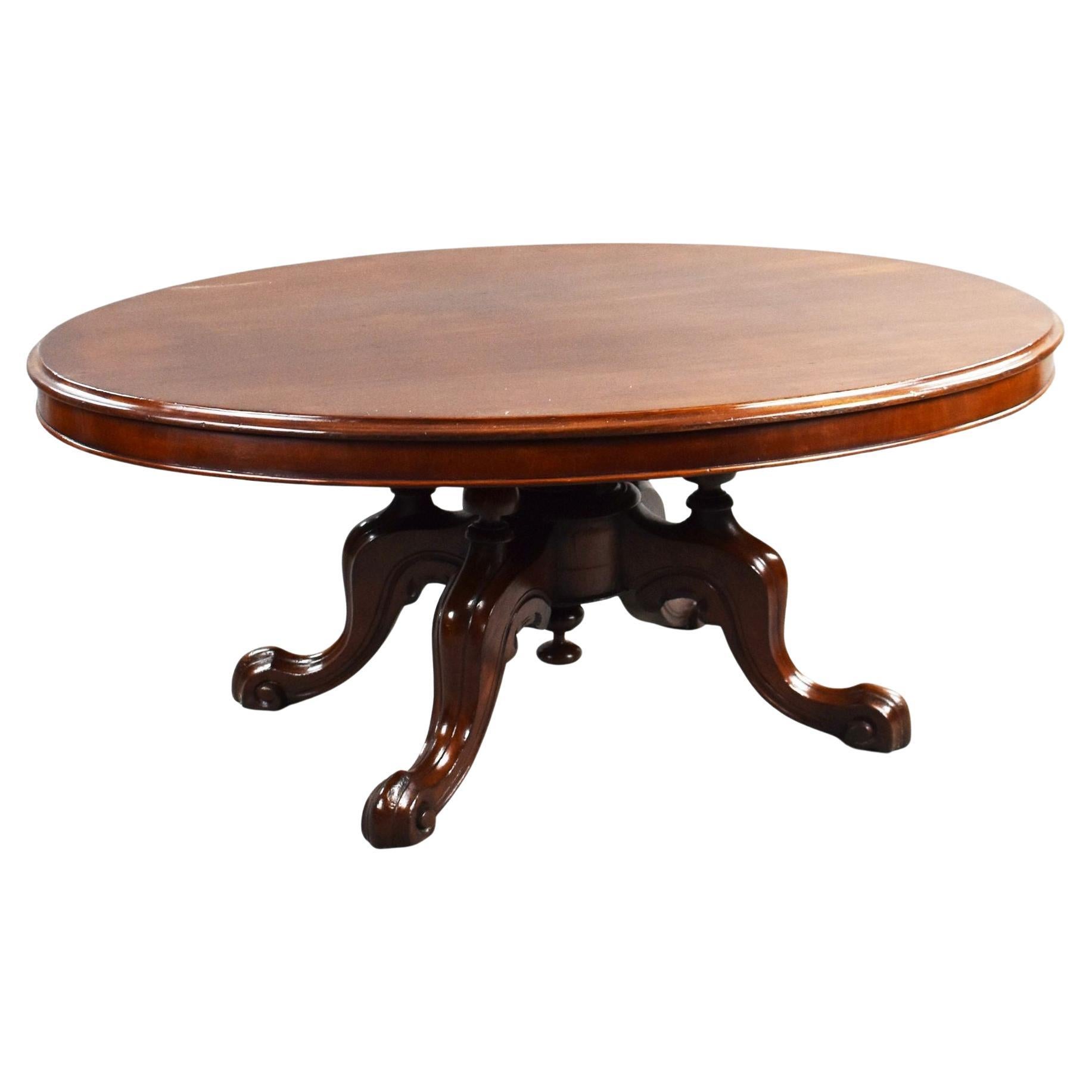 Victorian Mahogany Oval Coffee Table
