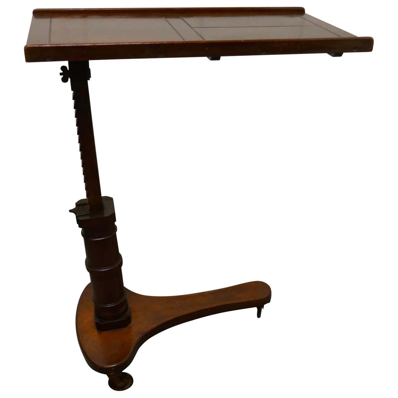 Victorian Mahogany, Over Bed Reading Stand Table For Sale at 1stDibs