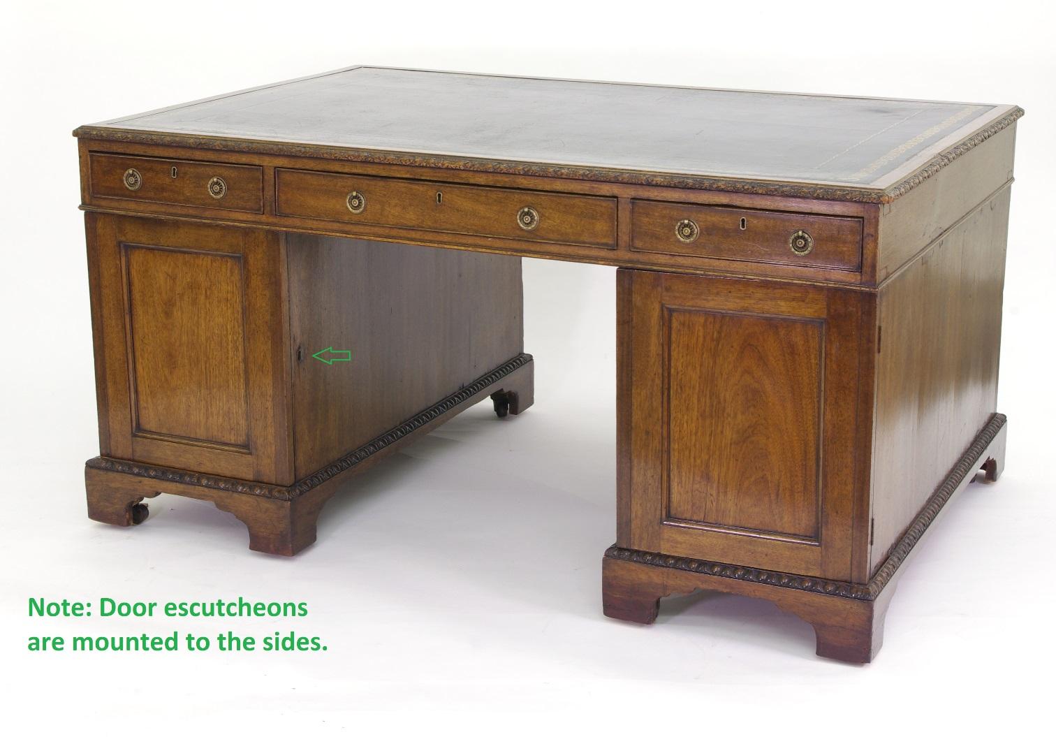 19th Century Victorian Mahogany Partners Desk, circa 1840-1860 For Sale