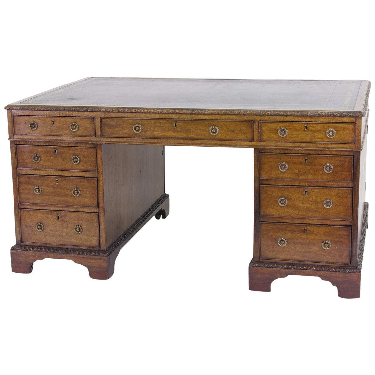 Victorian Mahogany Partners Desk, circa 1840-1860 For Sale