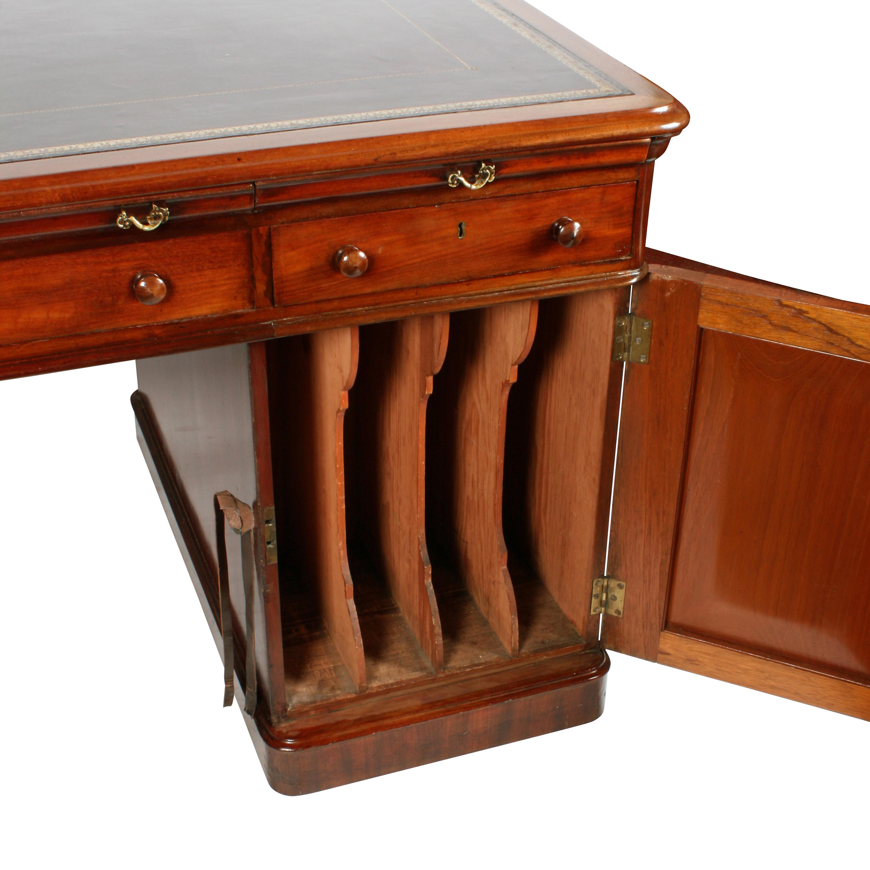 Victorian Mahogany Partner's Desk 2