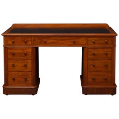Victorian Mahogany Pedestal Desk