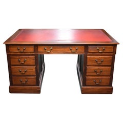 Victorian Mahogany Pedestal Desk