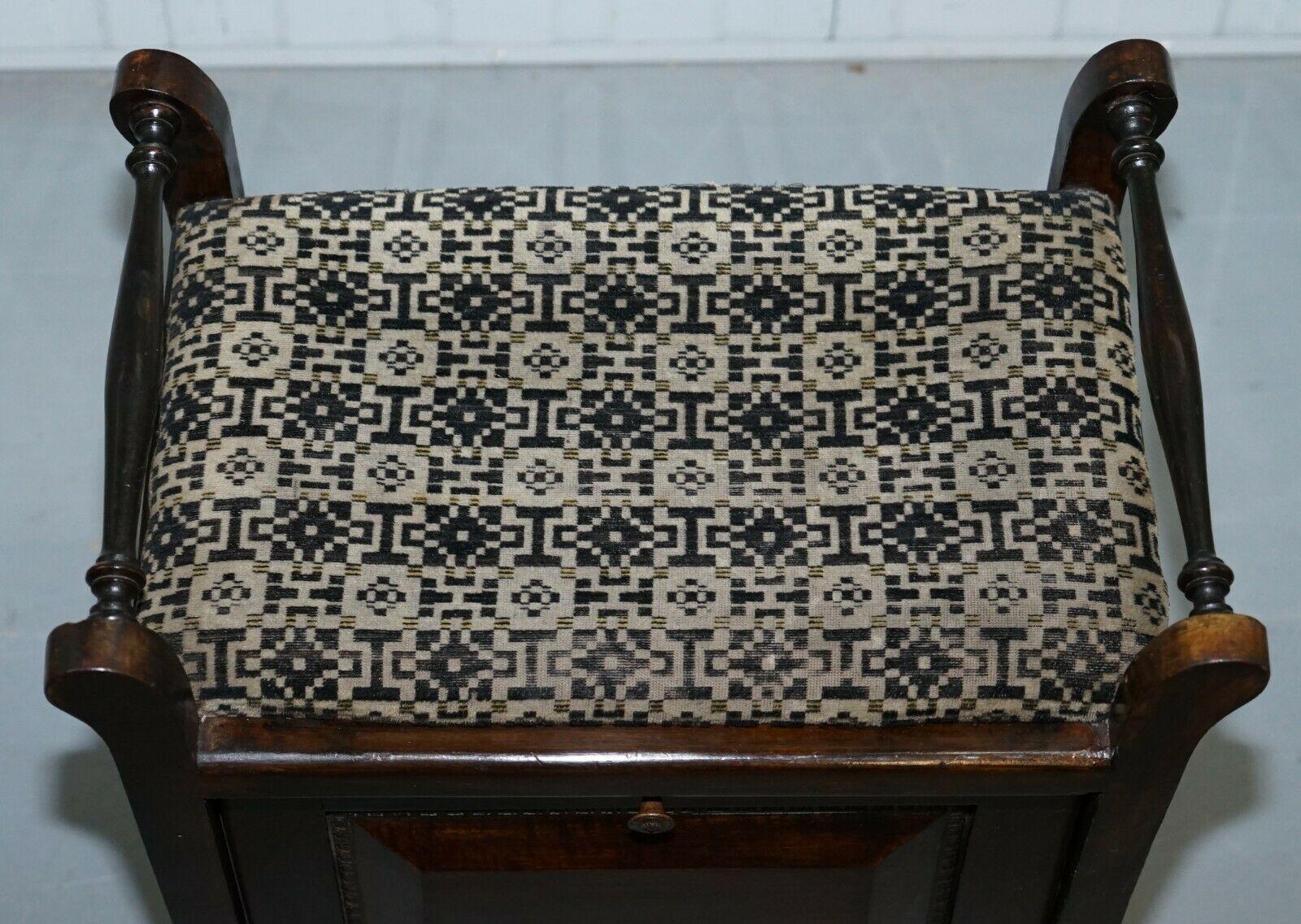 vintage piano bench with storage