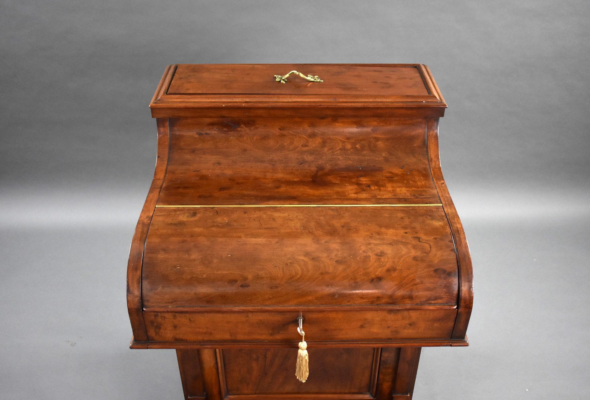 Victorian Mahogany Piano Top Pop Up Davenport 8