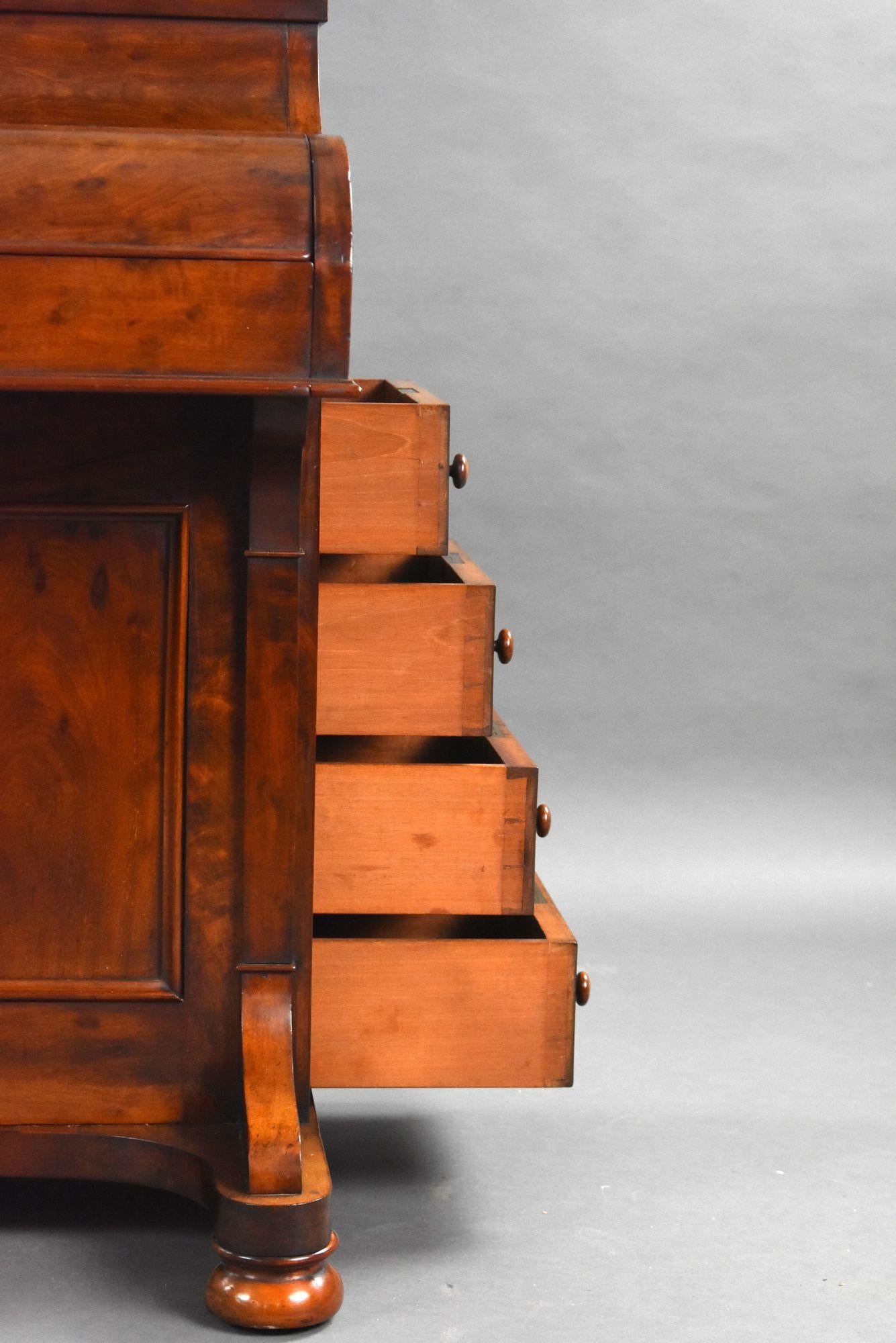 Victorian Mahogany Piano Top Pop Up Davenport 9