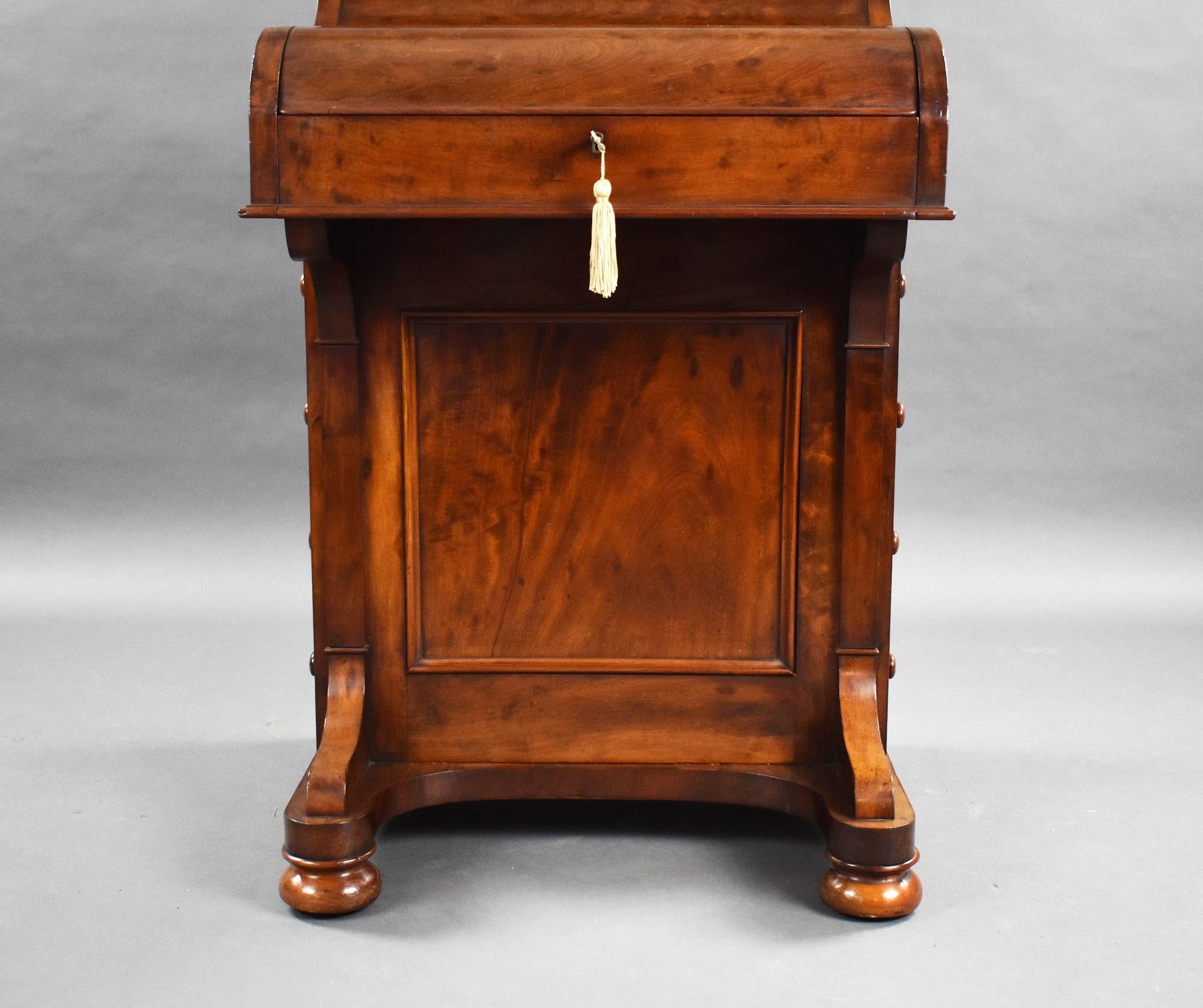 Victorian Mahogany Piano Top Pop Up Davenport 10