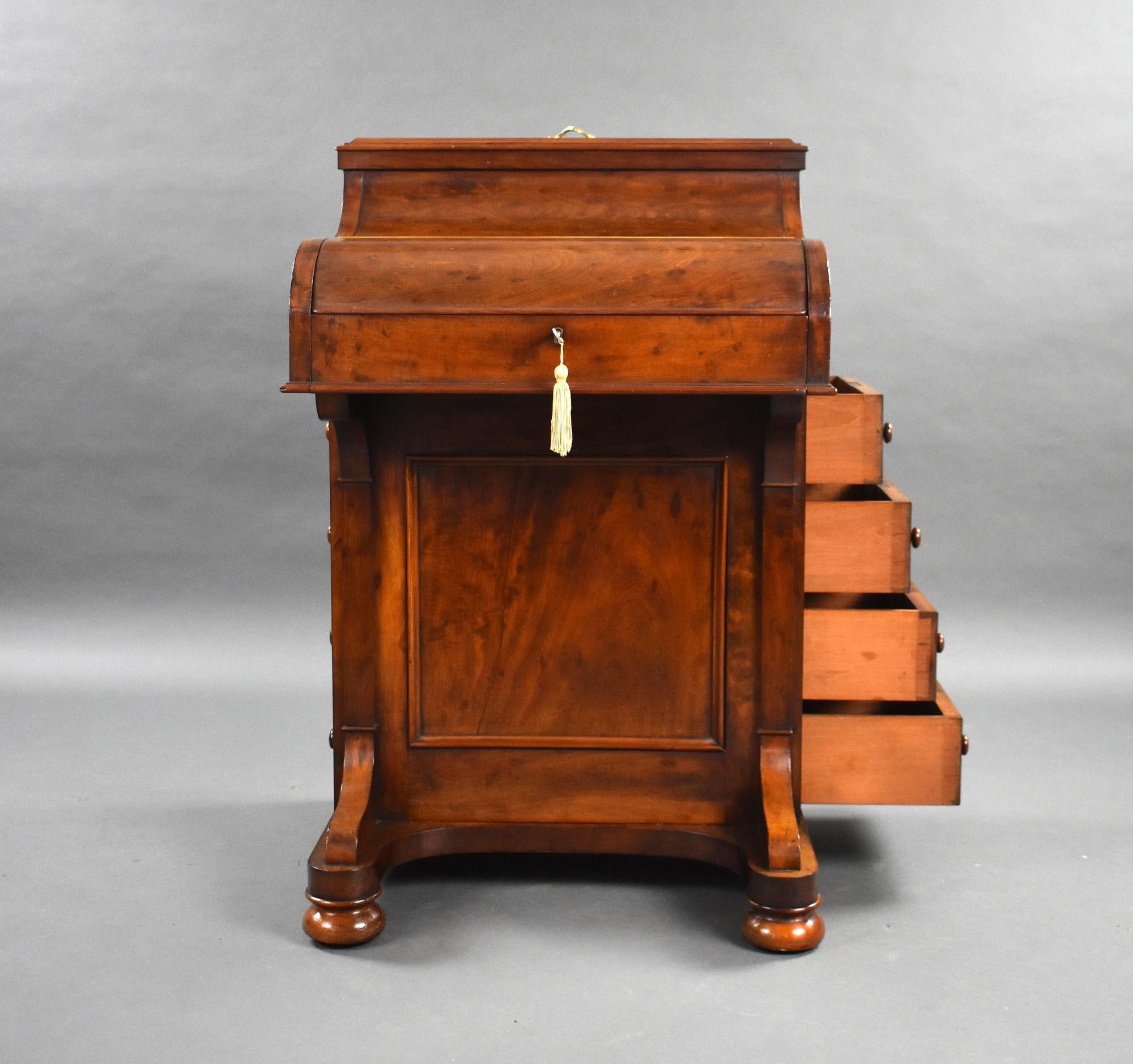 Victorian Mahogany Piano Top Pop Up Davenport 3