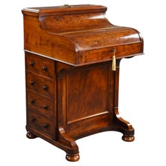 Antique Victorian Mahogany Piano Top Pop Up Davenport