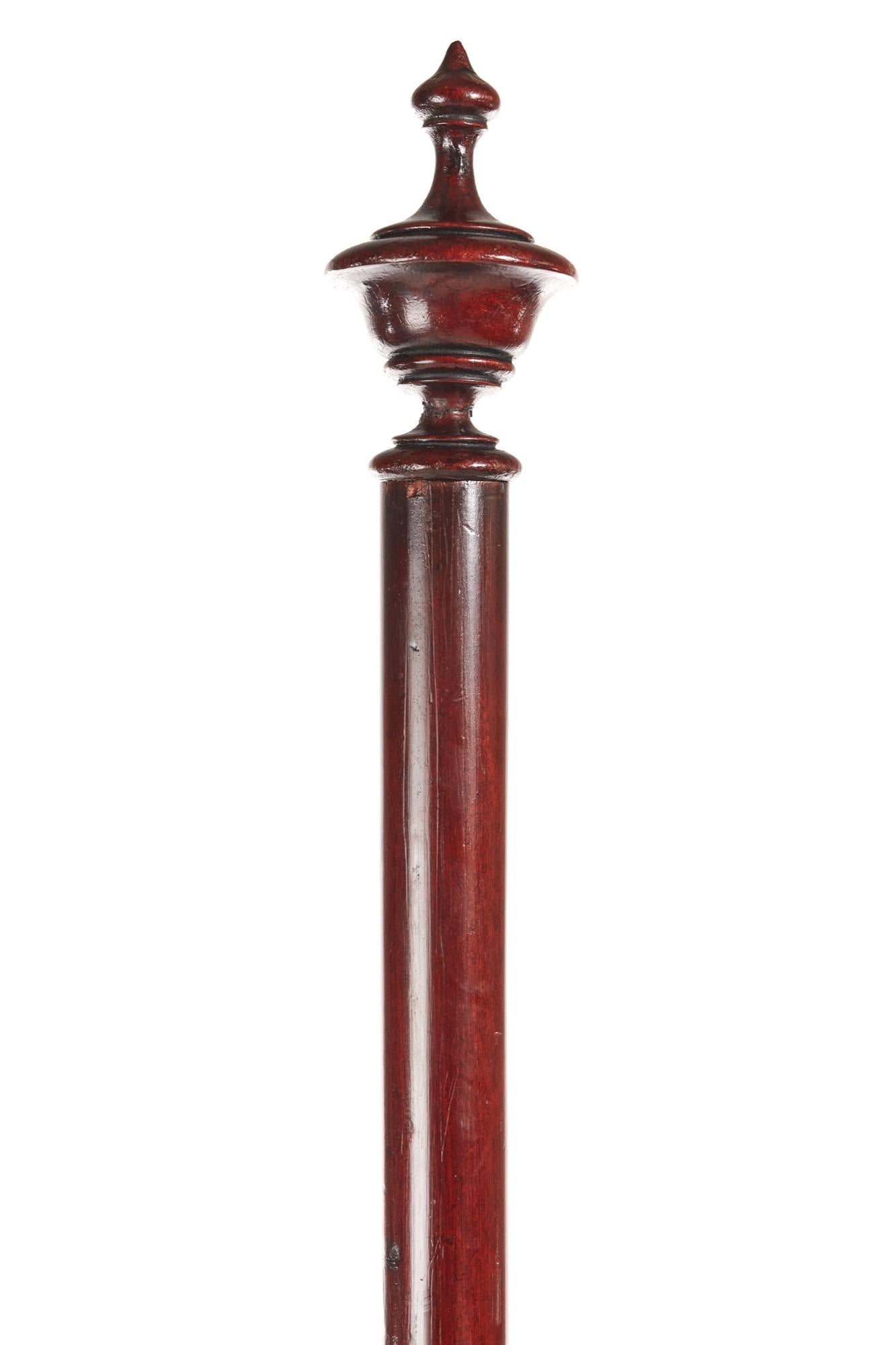 Victorian Mahogany Pole Screen For Sale 2