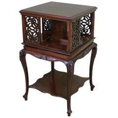 Antique Victorian Mahogany Revolving Book Table