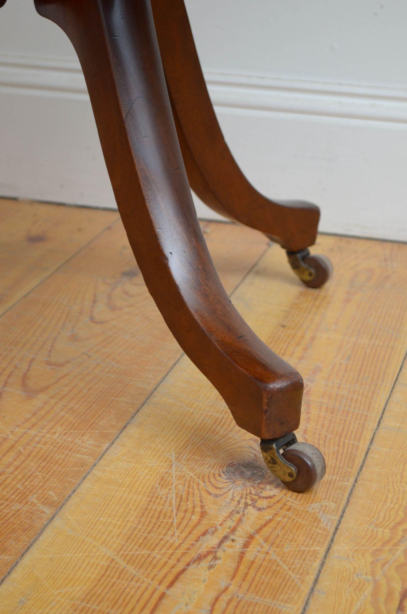 Victorian Mahogany Revolving Office Chair For Sale 7