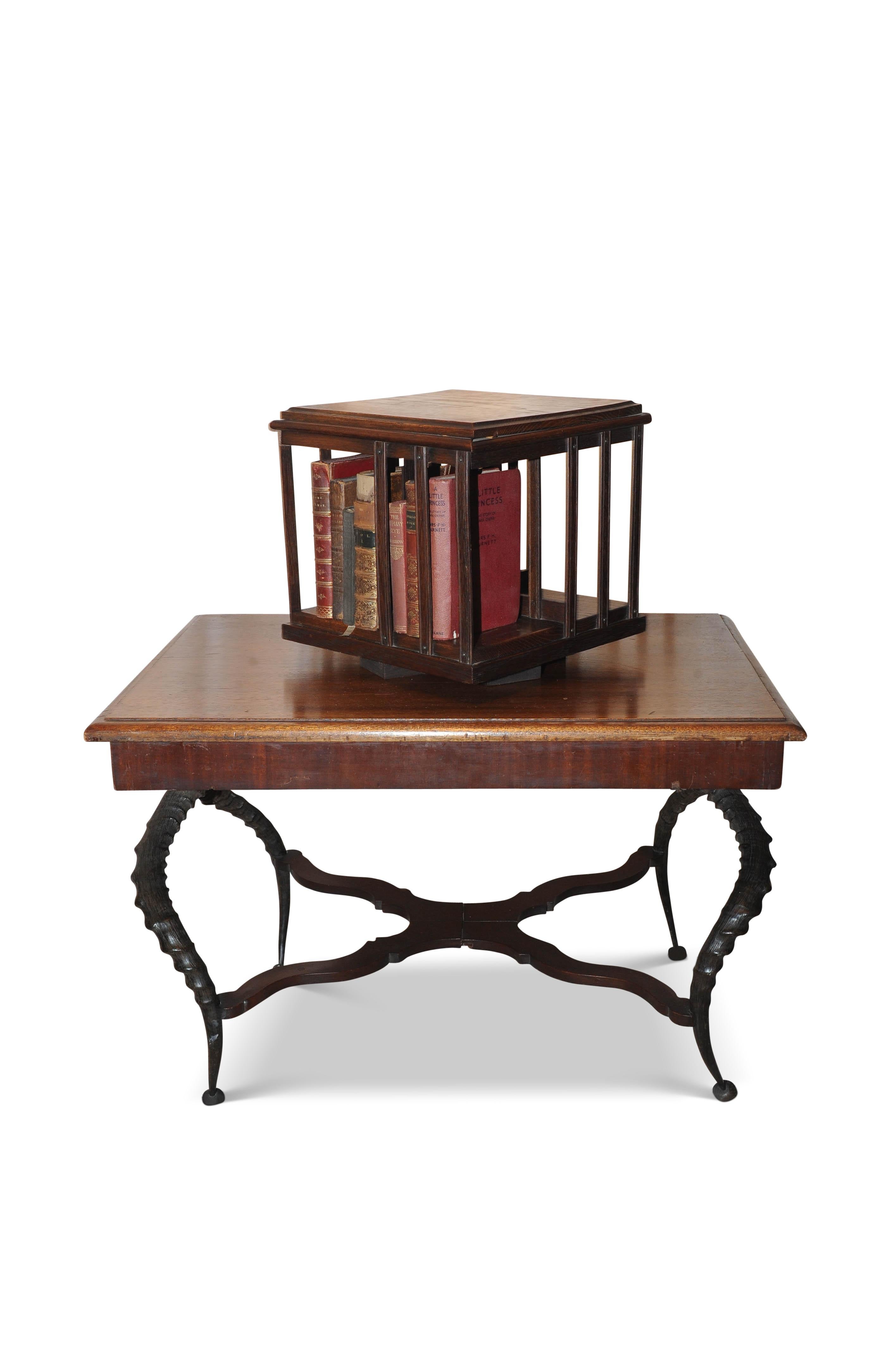 British Victorian Mahogany Revolving Tabletop / Desktop Bookcase