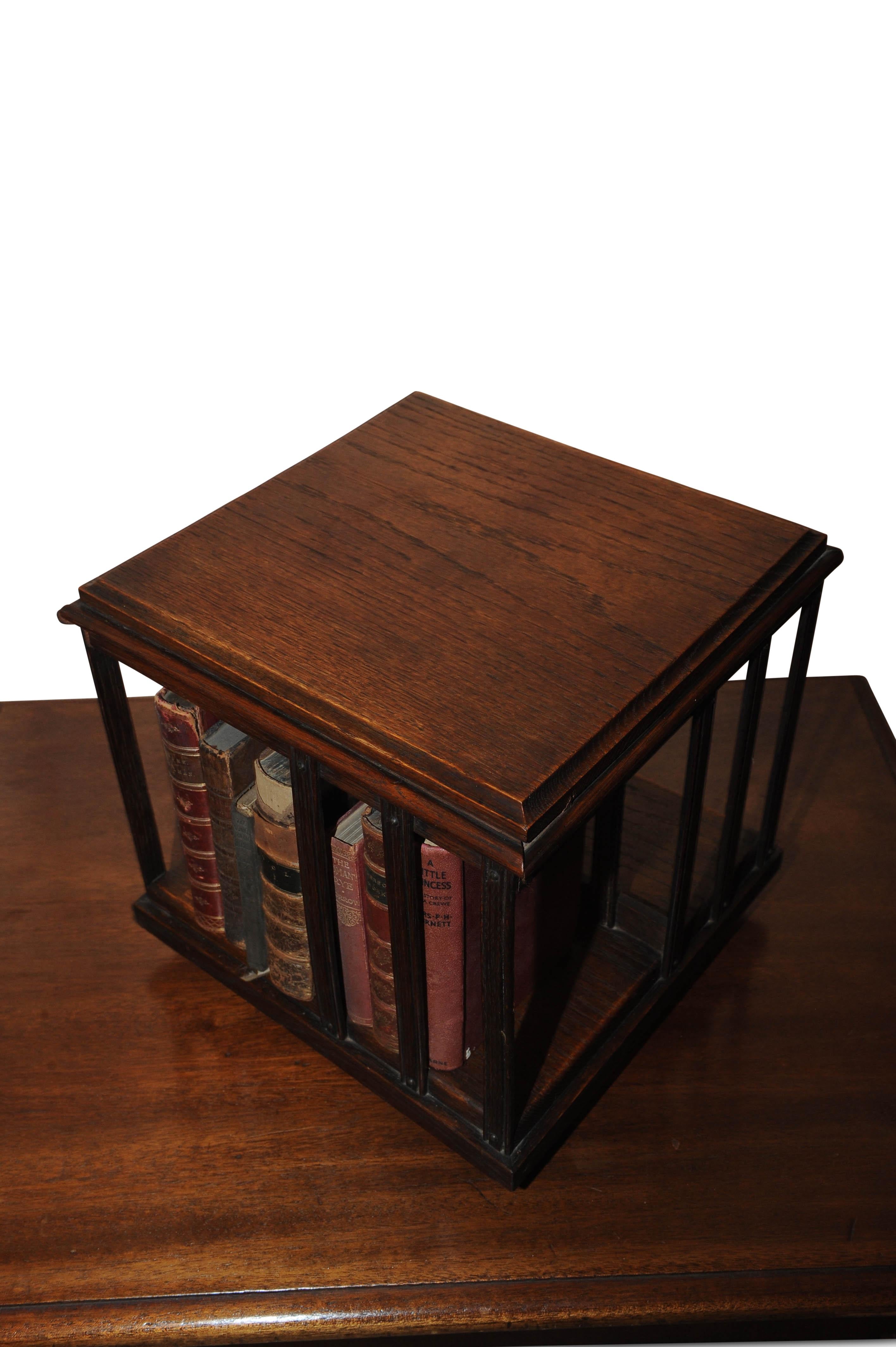 Hand-Crafted Victorian Mahogany Revolving Tabletop / Desktop Bookcase