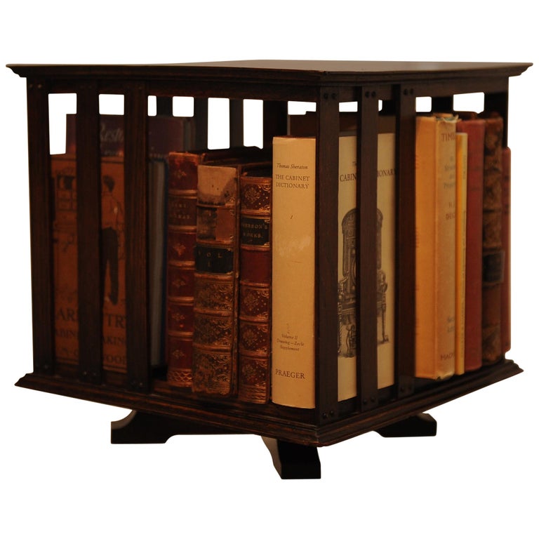 Victorian Mahogany Revolving Tabletop / Desktop Bookcase For Sale at