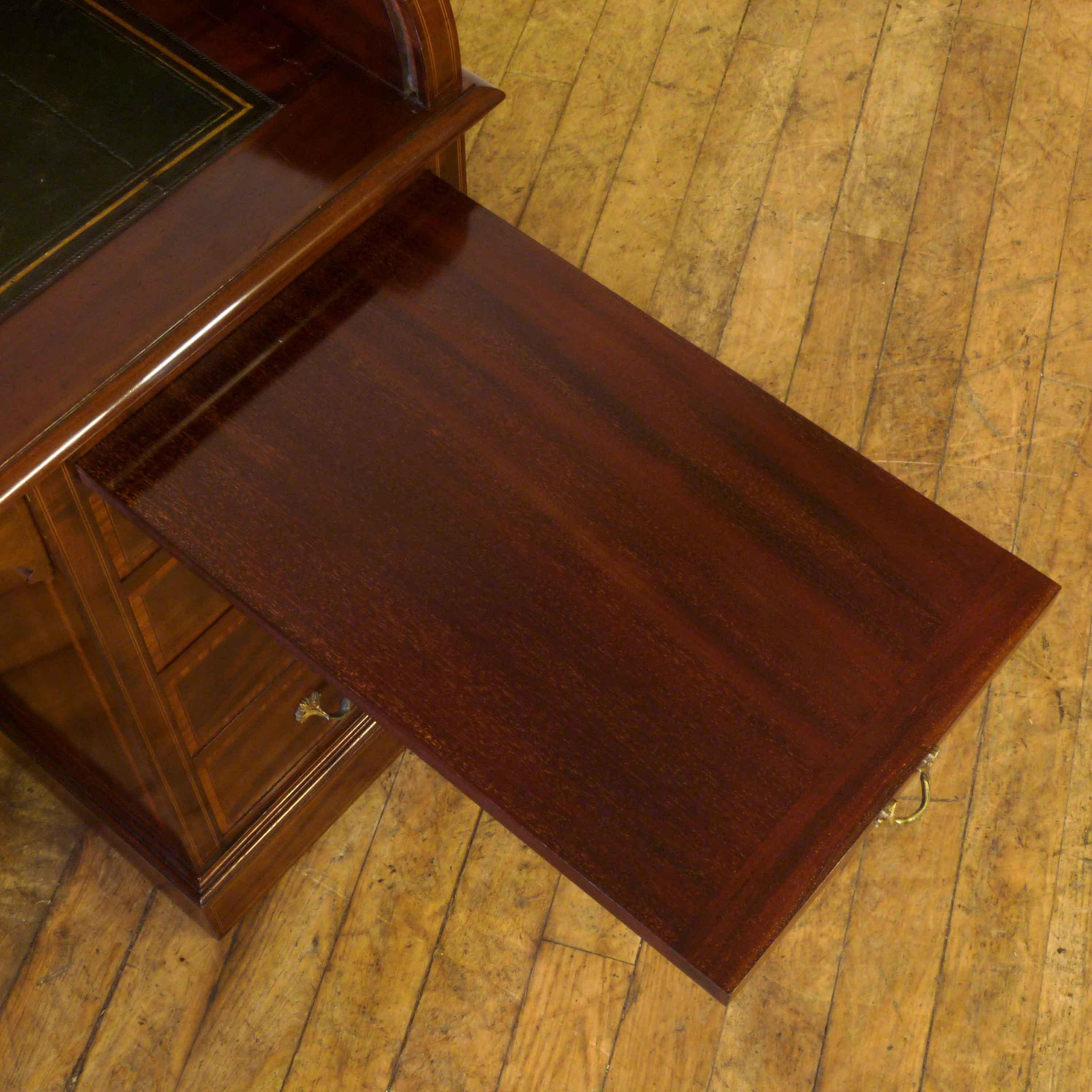 Victorian Mahogany Roll Top Desk 9