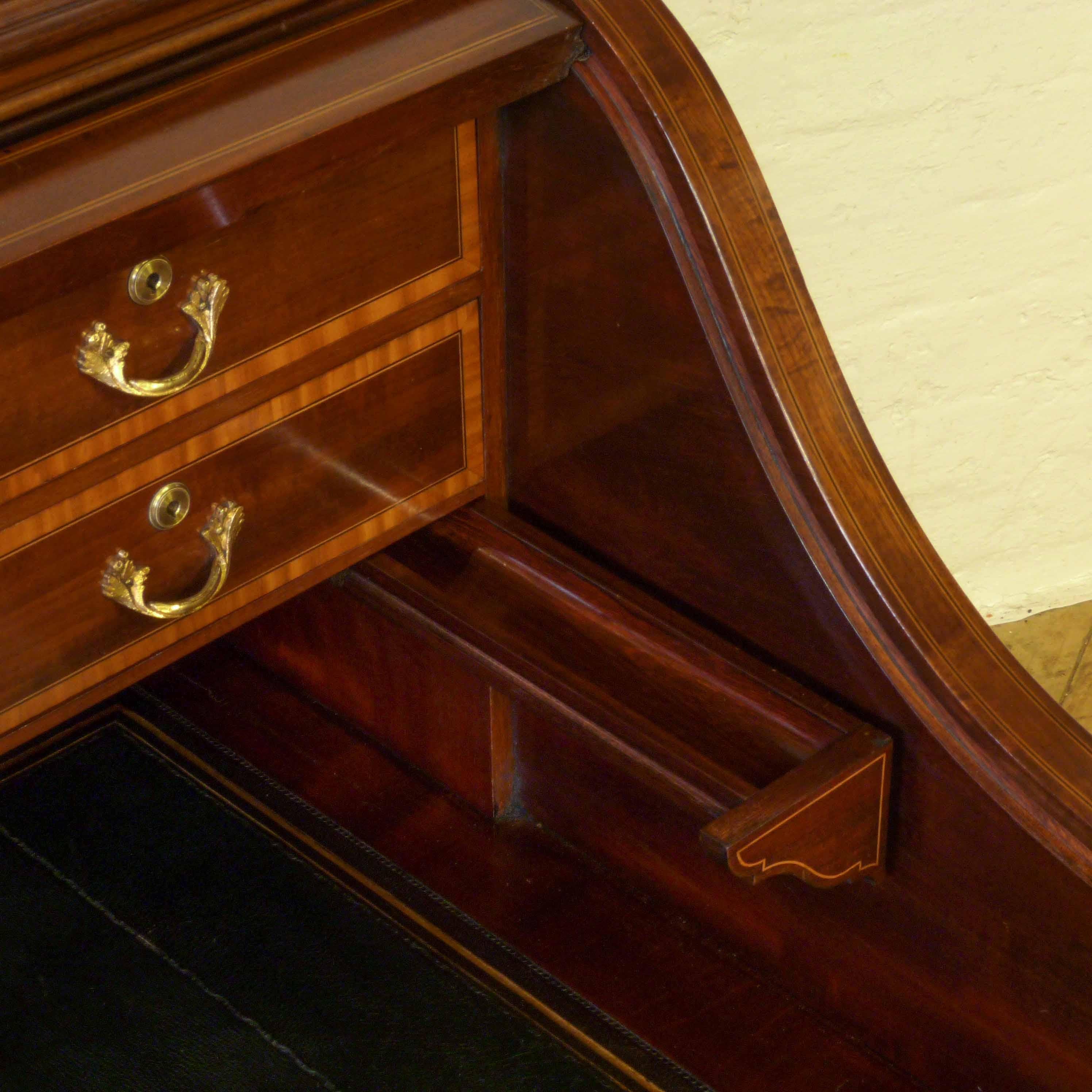 Victorian Mahogany Roll Top Desk 10