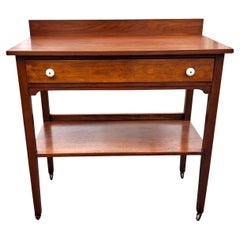 Serveur à roulettes victorien en acajou, 2e moitié du 19e siècle