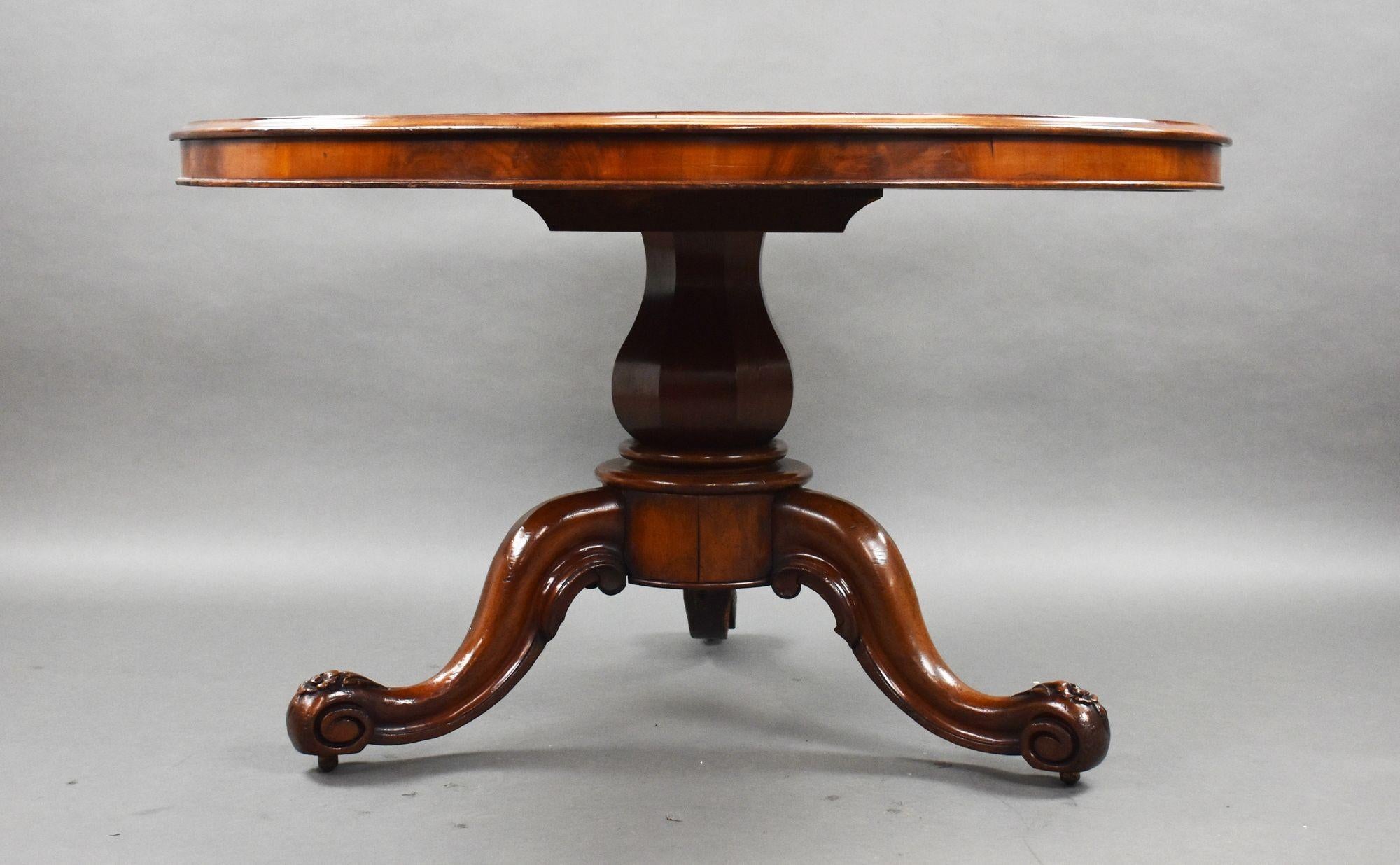 Victorian Mahogany Round Breakfast Table In Good Condition In Chelmsford, Essex