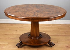 Victorian Mahogany Round Tilt-Top Dining Table