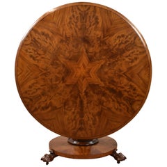 Victorian Mahogany Round Tilt-Top Dining Table