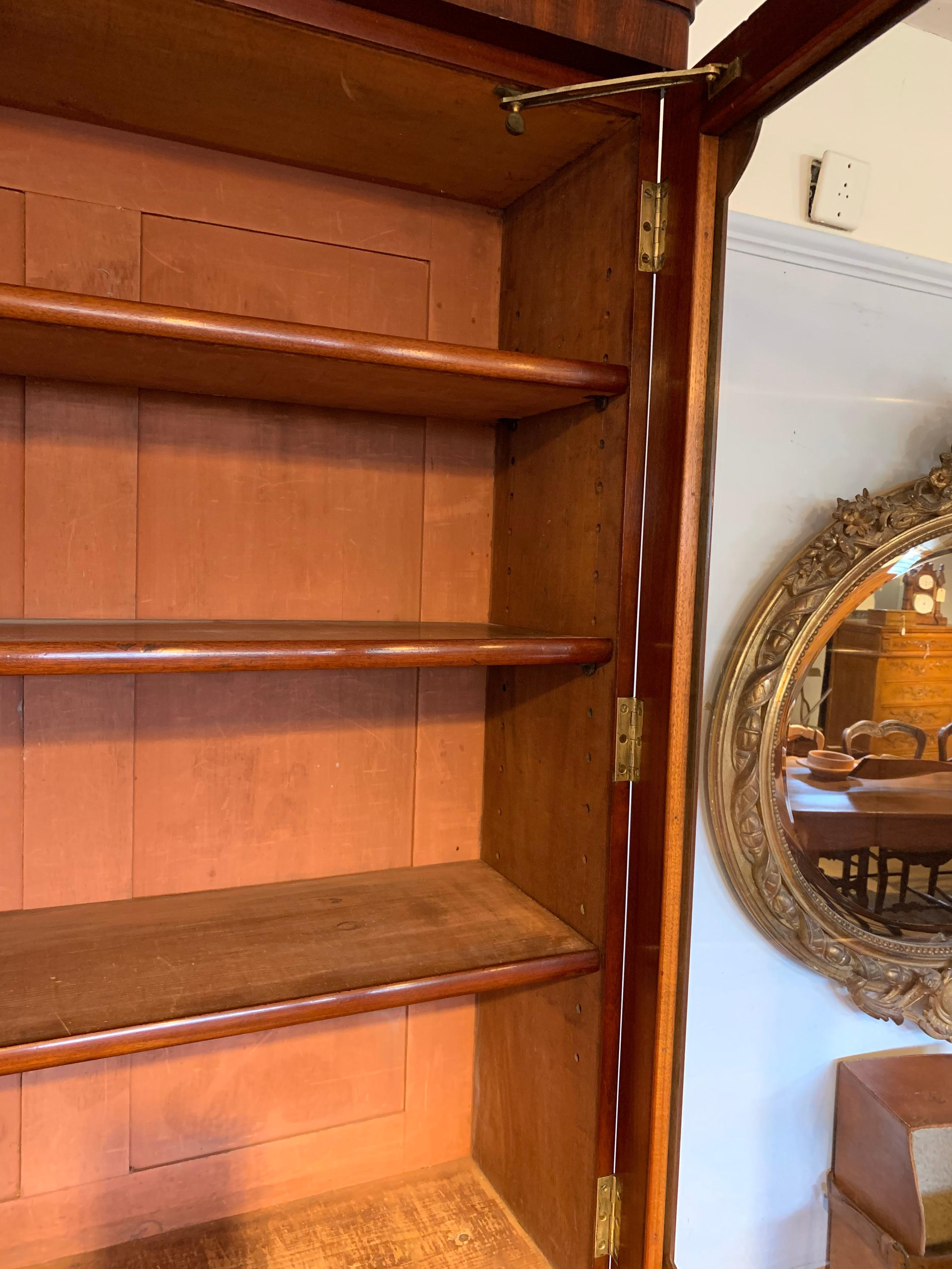 Victorian Mahogany Secretaire Bookcase 1