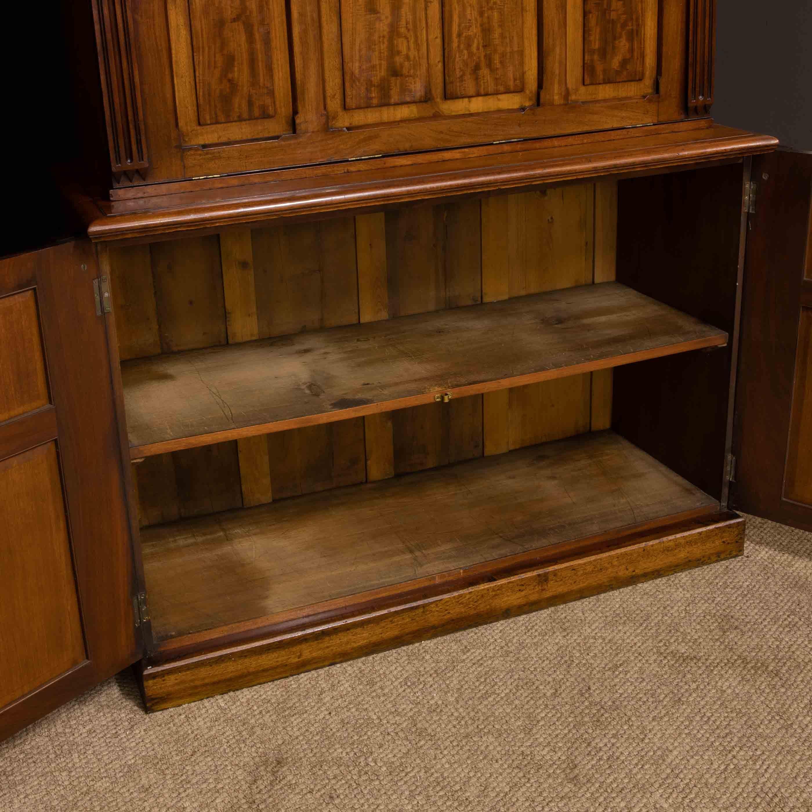 Late 19th Century Victorian Mahogany Secretaire Bookcase For Sale