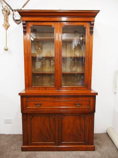 Victorian Mahogany Secretaire Bookcase, circa 1870