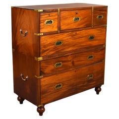 Victorian Mahogany Secretaire Campaign Chest
