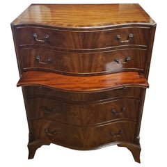 Antique Victorian Mahogany Serpentine Chest of Drawers