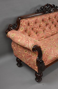 Victorian Mahogany Settee