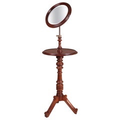 Antique Victorian Mahogany Shaving Stand with Telescopic Mirror