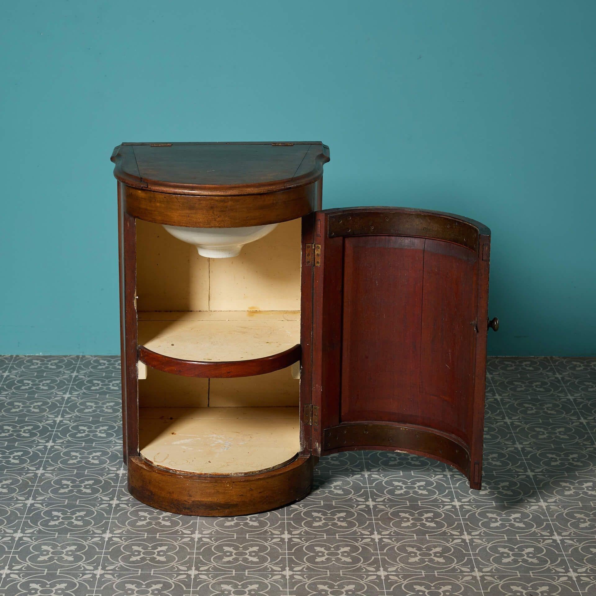 Lavabo Victoriano de Caoba para Barcos/Trenes en venta 2