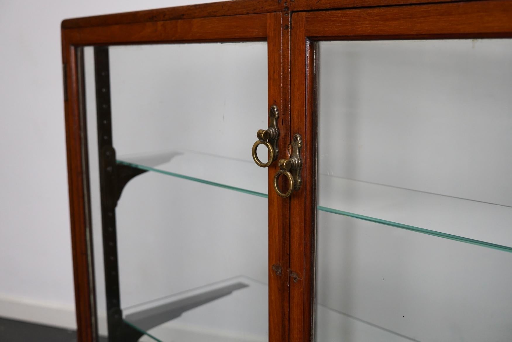 British Victorian Mahogany Shop Display Cabinet / Counter or Vitrine, Late 19th Century For Sale