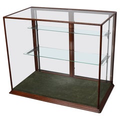Used Victorian Mahogany Shop Display Cabinet / Counter or Vitrine, Late 19th Century