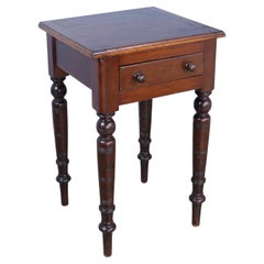 Victorian Mahogany Side Table with Turned Legs