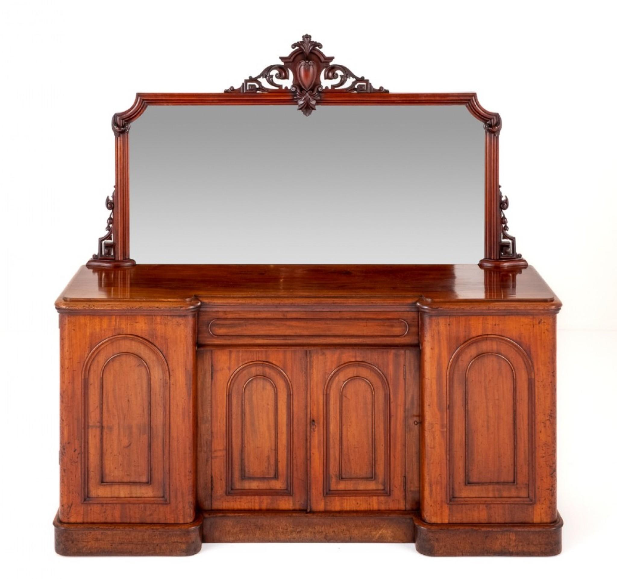 Victorian Mahogany Sideboard Antique Server, 1860 For Sale 3
