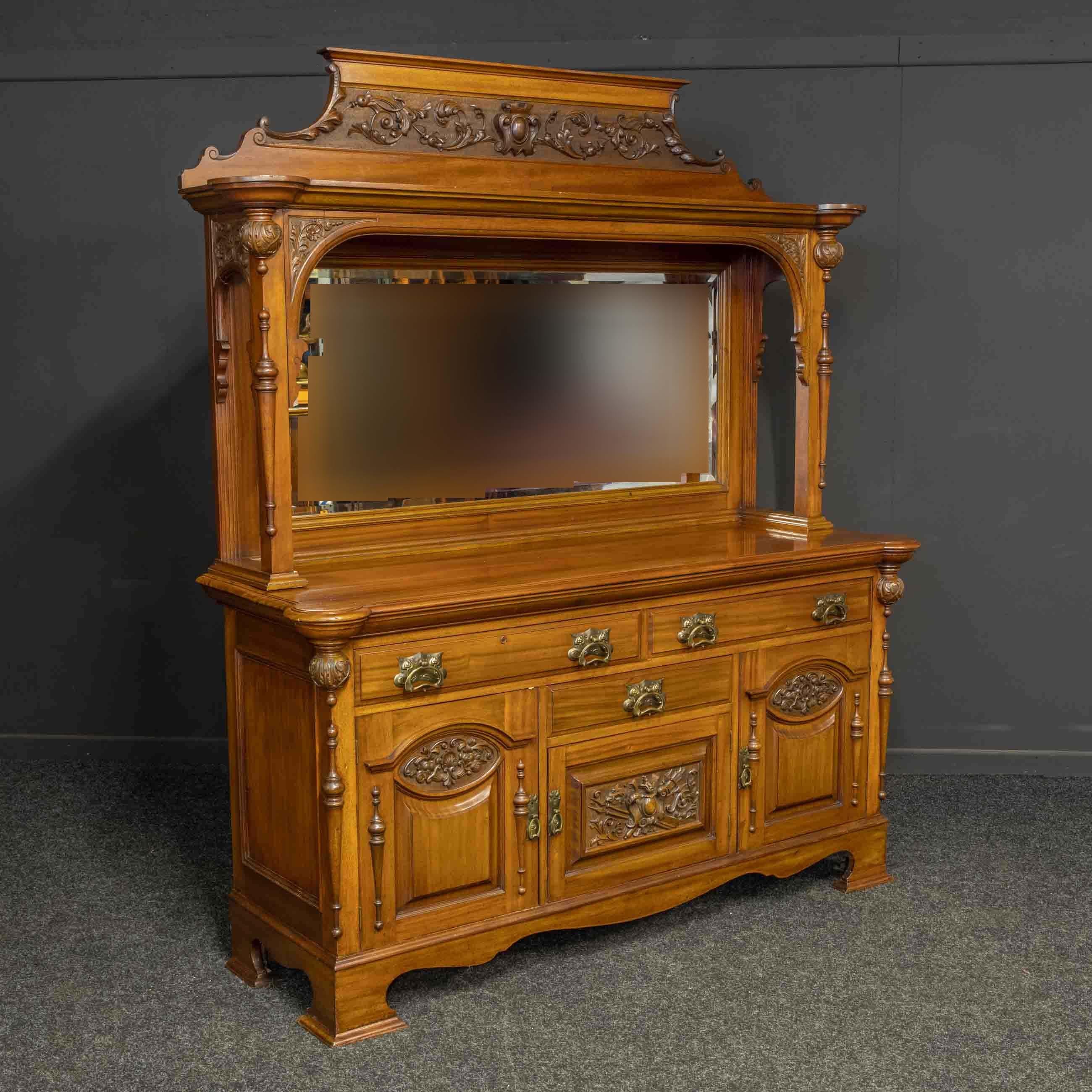 Victorian Mahogany Sideboard For Sale 9