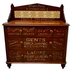 Victorian Mahogany Sign Painted Chemist’s Chest of Drawers