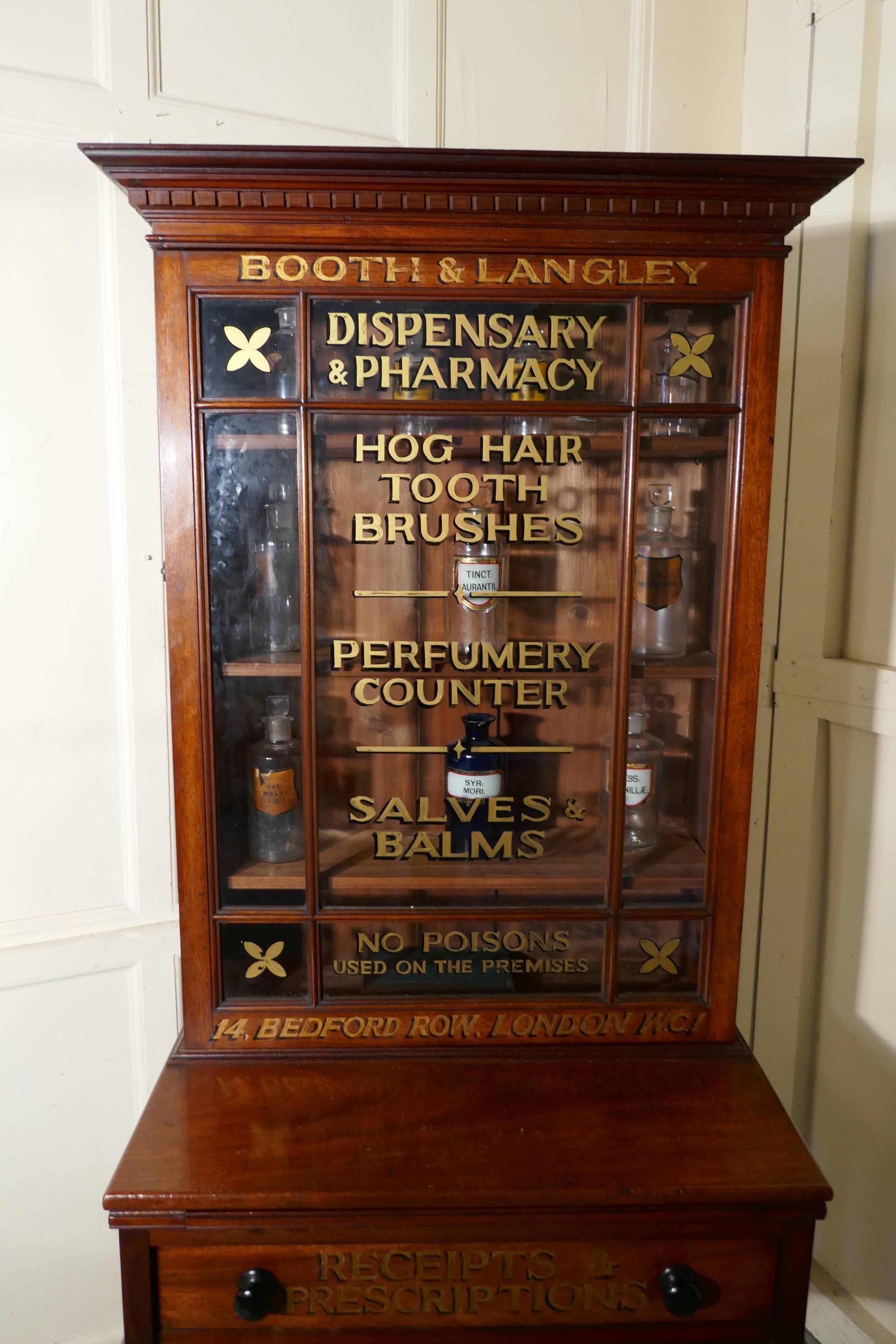 Victorian Mahogany Sign Painted Chemist’s Cupboard 8