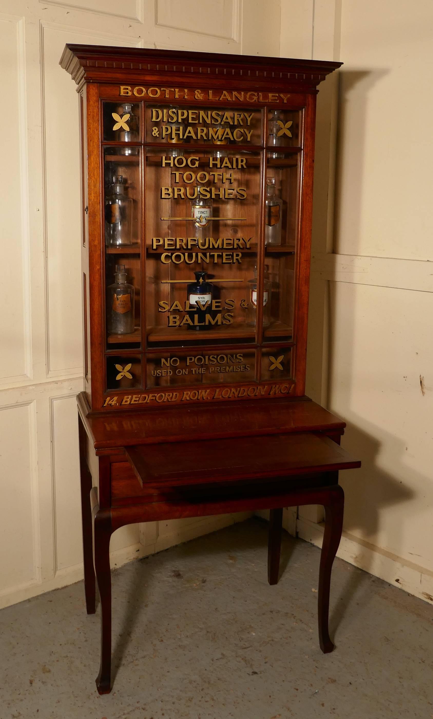 Victorian Mahogany Sign Painted Chemist’s Cupboard 3