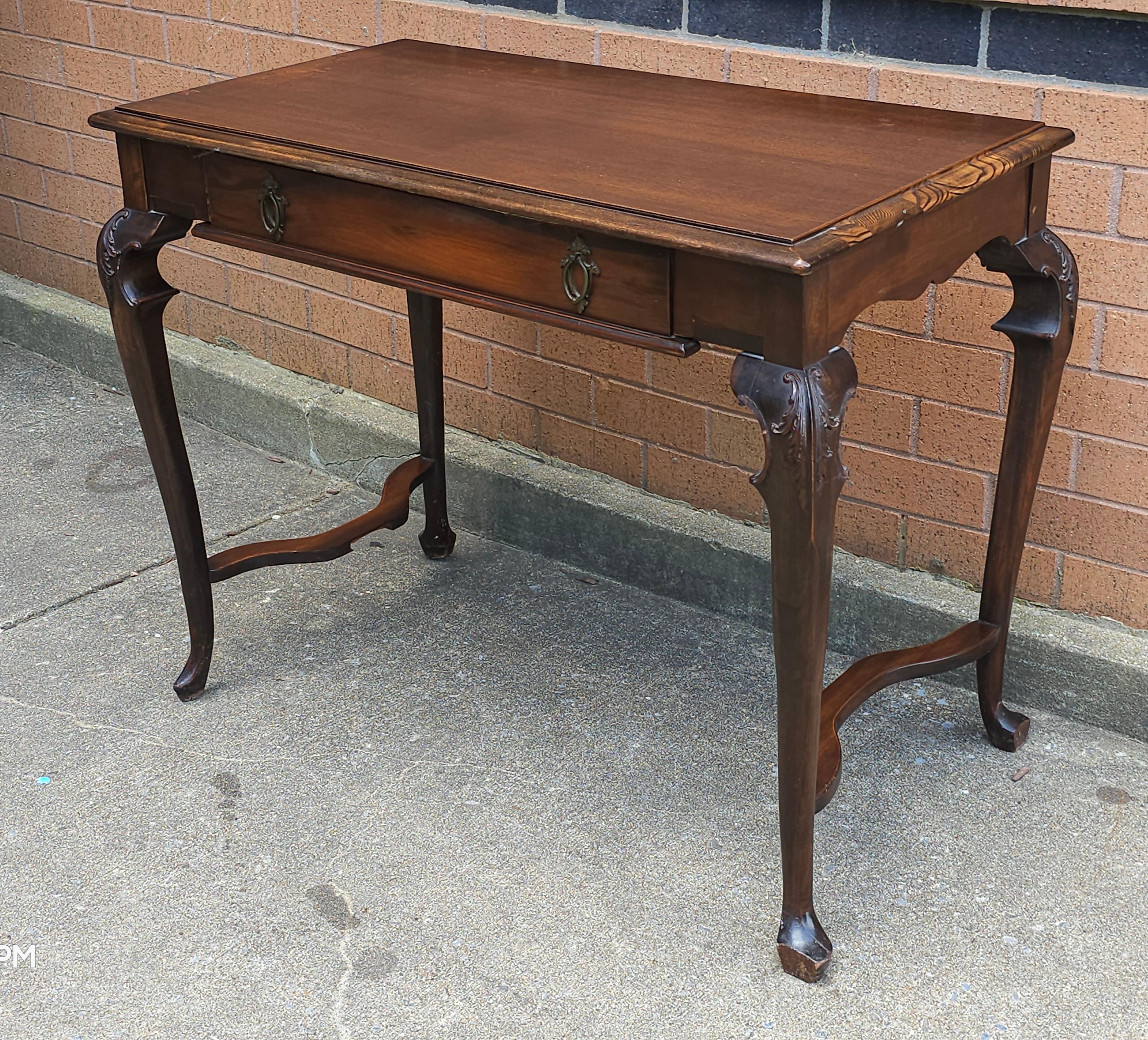 Other Victorian Mahogany Single Drawer Console Table For Sale