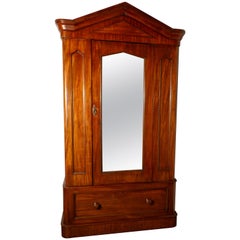 Antique Victorian Mahogany Single Wardrobe